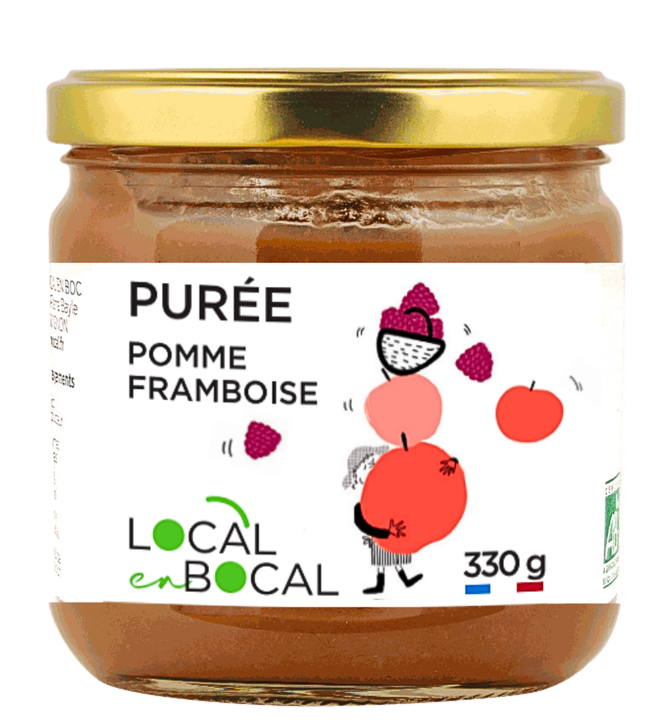 Purée de pomme framboise Bio - A côté - 330g