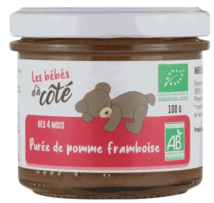 Purée pomme framboise Bio - Les bébés d'à côté - 100g