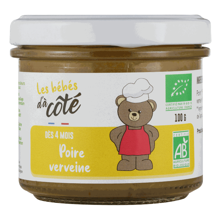 Purée poire verveine Bio - Les bébés d'à côté - 100g