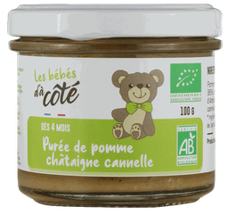 Purée pomme châtaigne cannelle Bio - Les bébés d'à côté - 100g