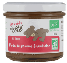 Purée pomme framboise Bio - Les bébés d'à côté - 100g