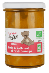 Purée butternut riz de Camargue - Les bébés d'à côté - 190g